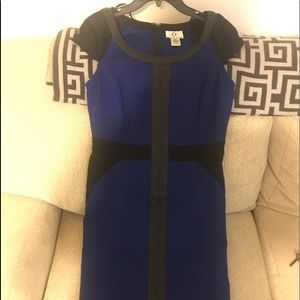 Cobalt blue with leather trim dress❤️